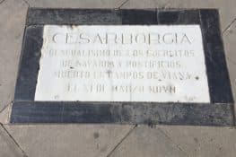 La agitada vida de los restos de César Borgia en Viana, Navarra